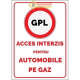 Indicatoare pentru interzicerea vehiculelor cu gaz